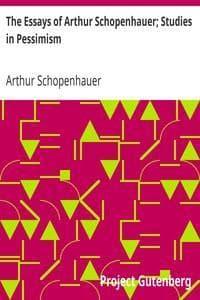 Studies in Pessimism – Arthur Schopenhauer