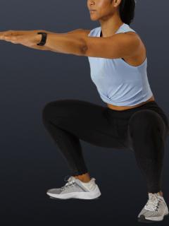 Cross-arm bodyweight Squat