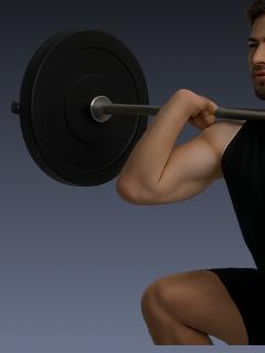 Barbell Front Loaded Beast Squat