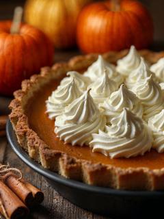 Pumpkin Pie Ice Cream with Chocolate Swirls