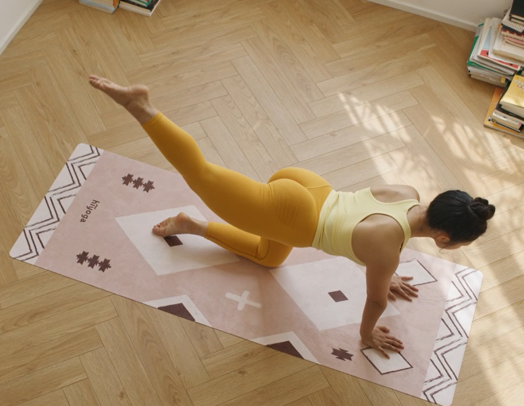 Home exercise on the floor