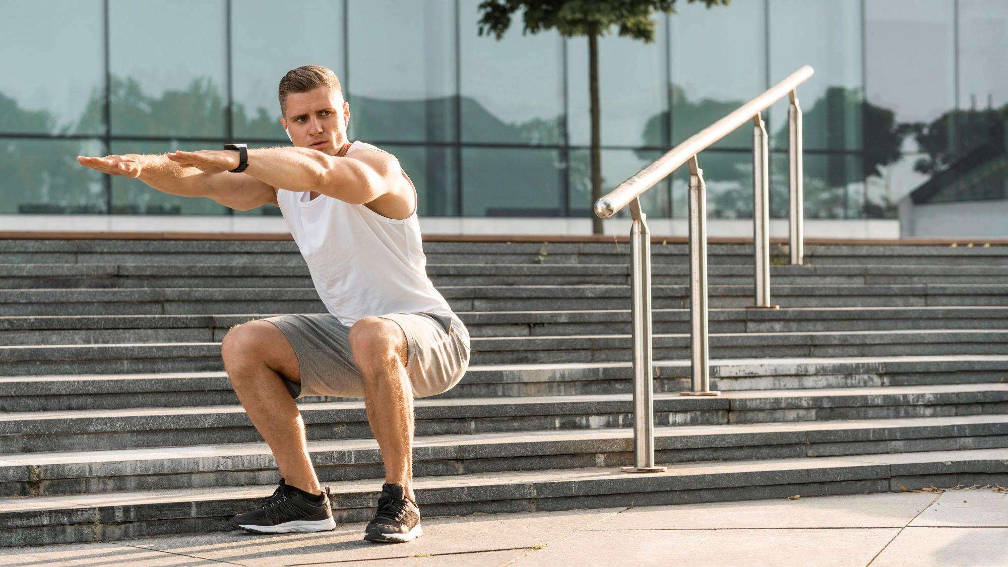 Squat calf raises - Lower body strength